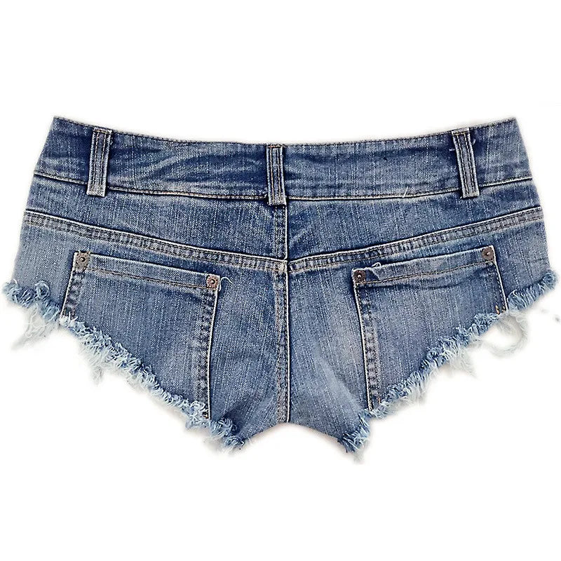 Sexy Denim Booty Shorts | Low Waist Skinny Clubwear for Women
