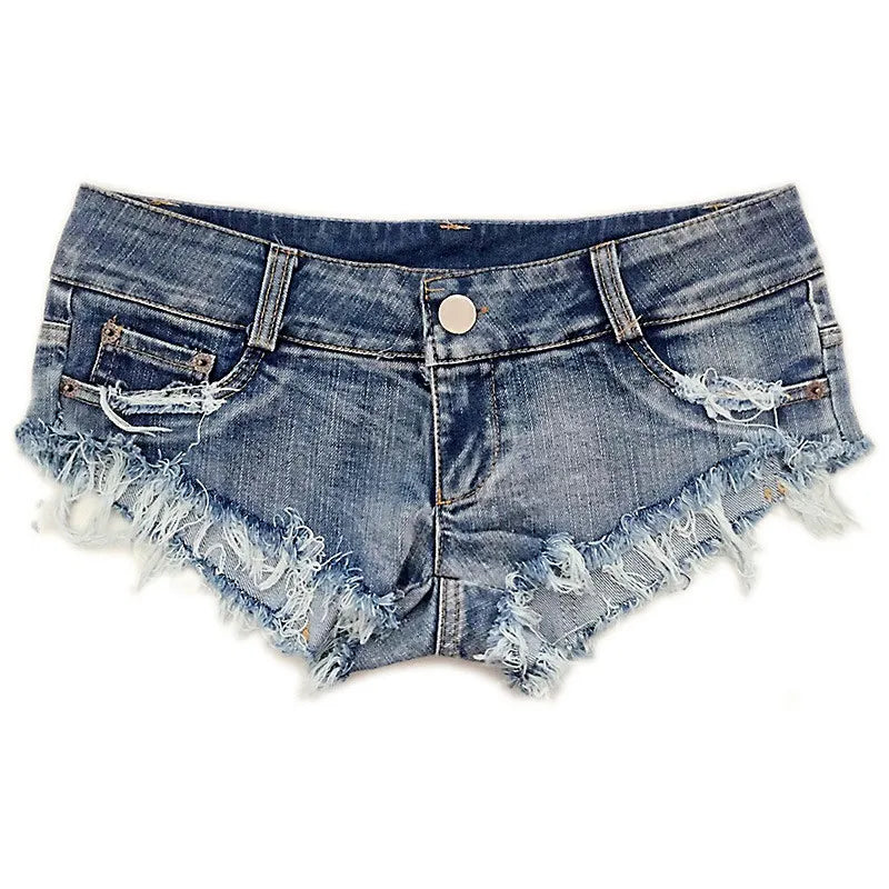 Sexy Denim Booty Shorts | Low Waist Skinny Clubwear for Women