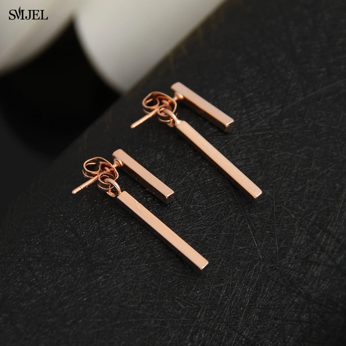 T-Bar Geometric Drop Earrings | Lead & Nickel-Free Ear Jackets for Women