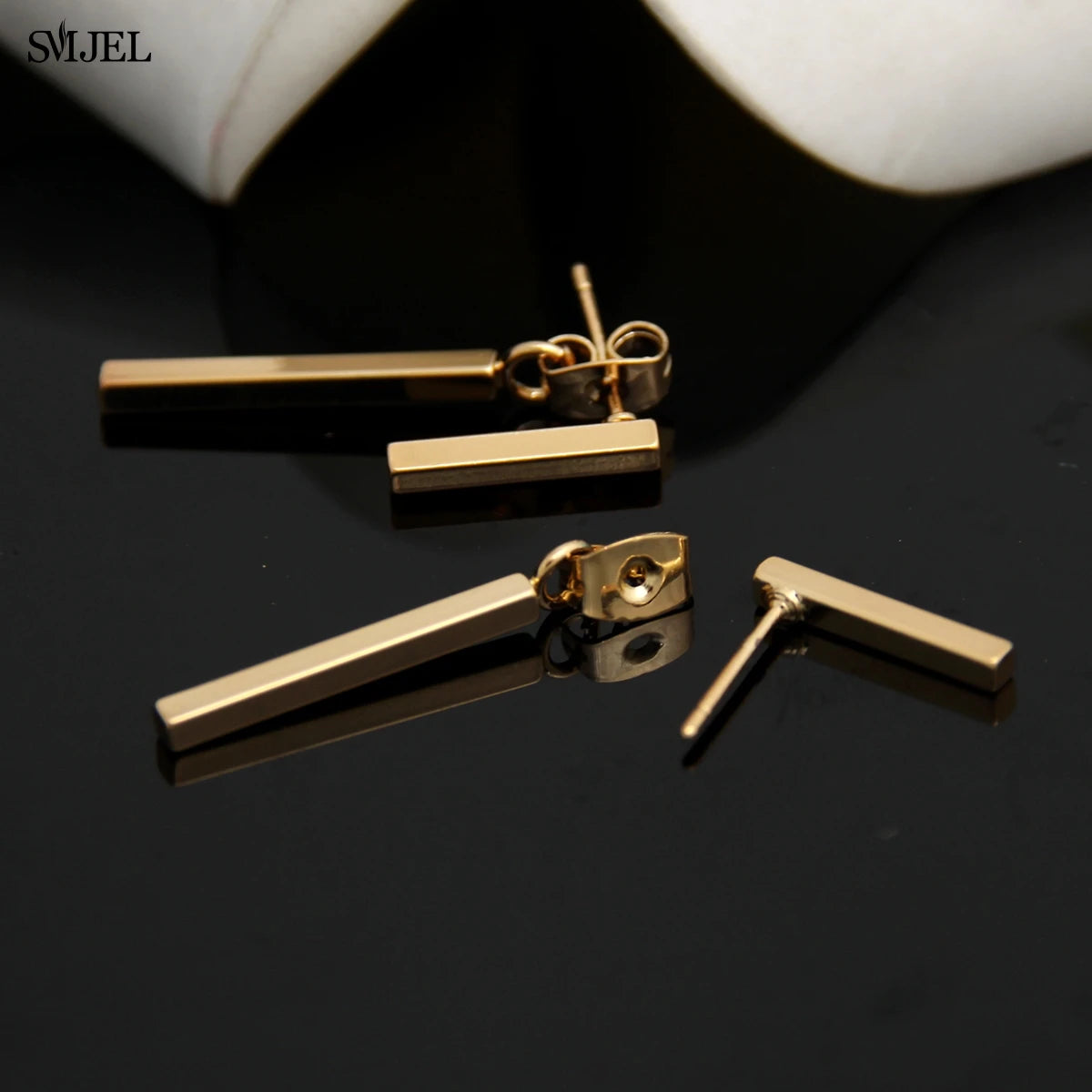 T-Bar Geometric Drop Earrings | Lead & Nickel-Free Ear Jackets for Women