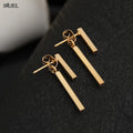 T-Bar Geometric Drop Earrings | Lead & Nickel-Free Ear Jackets for Women