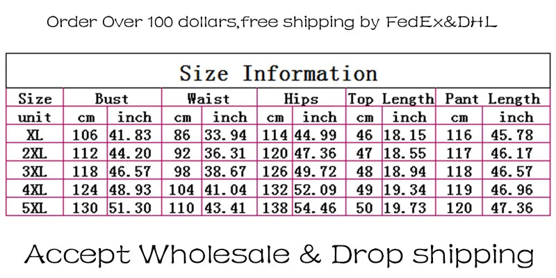 Denim coat and stacked jeans set size information chart on a white background.