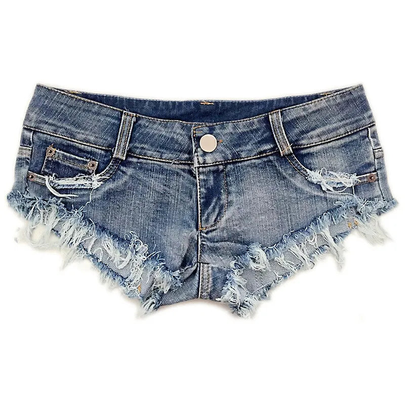 Sexy Denim Booty Shorts | Low Waist Skinny Clubwear for Women