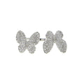 Double Butterfly Zircon Ring | 18K Gold-Plated Open Adjustable Ring for Women