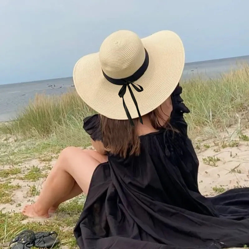 Foldable Wide Brim Straw Sun Hat