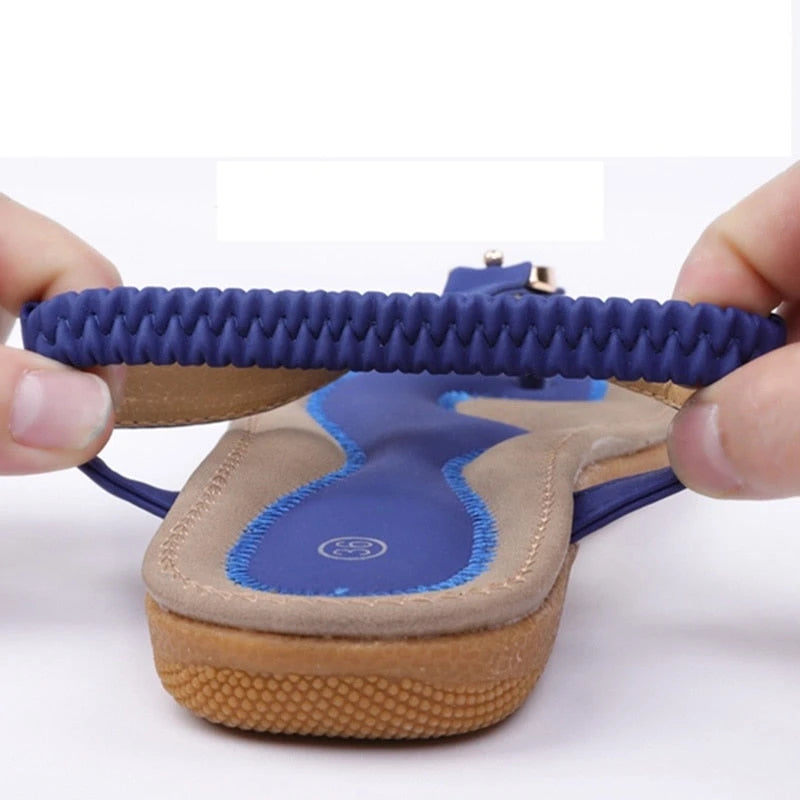 Bohemian Flat Sandals | Casual Ethnic Flip Flop Sandals for Women
