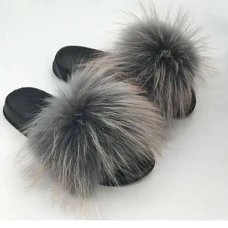 Fluffy Fur Slide Slippers
