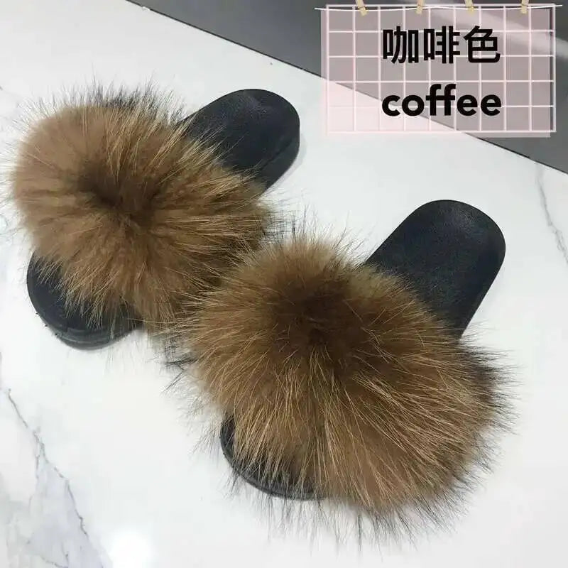 Fluffy Fur Slide Slippers