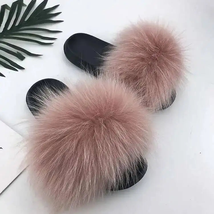 Fluffy Fur Slide Slippers