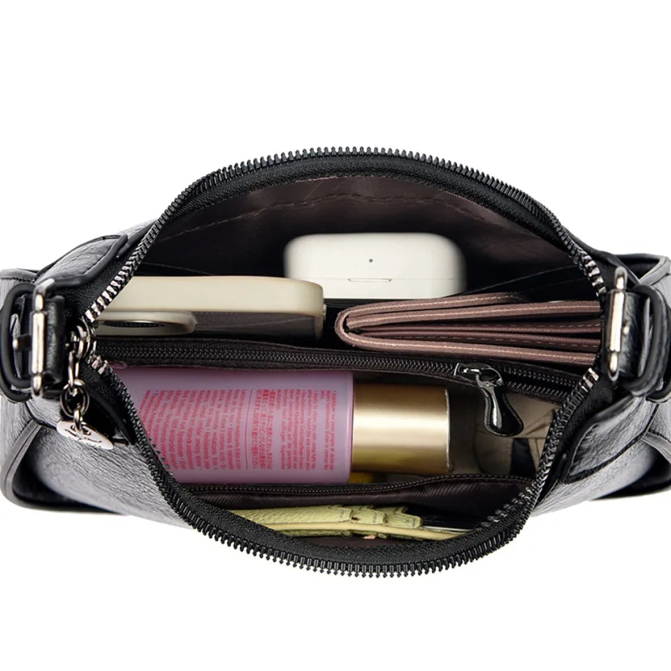 Soft PU Leather Flap Shoulder Tote | Luxury Commuter Bag for Women