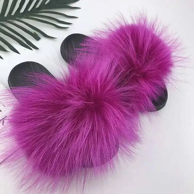Fluffy Fur Slide Slippers