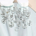 Bohemian Stacking Rings Set | 25Pcs Adjustable Silver Tone Rings for Women