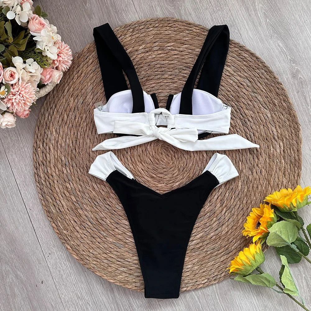Solid Backless Halter Monokini | One-Piece Swimsuit for Women