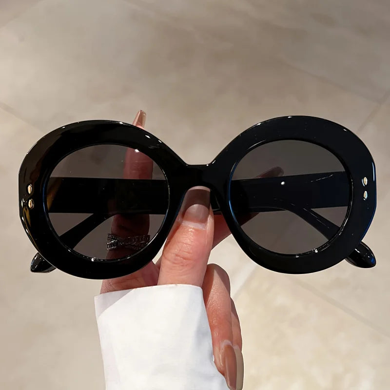 Classic Round Sunglasses | Gradient Lens Decorative Shades for Women