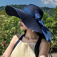 Foldable Straw Visor Panama Hat