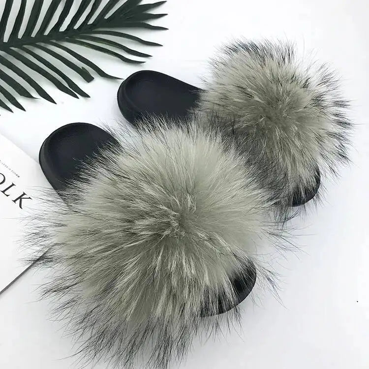 Fluffy Fur Slide Slippers