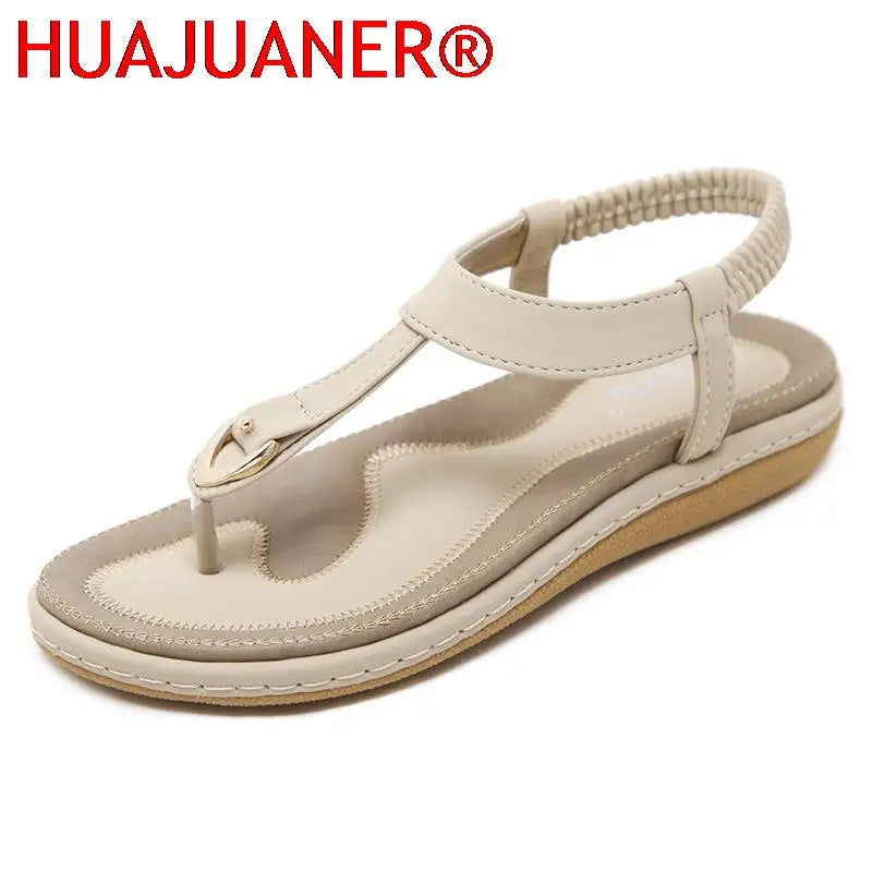 Bohemian Flat Sandals | Casual Ethnic Flip Flop Sandals for Women