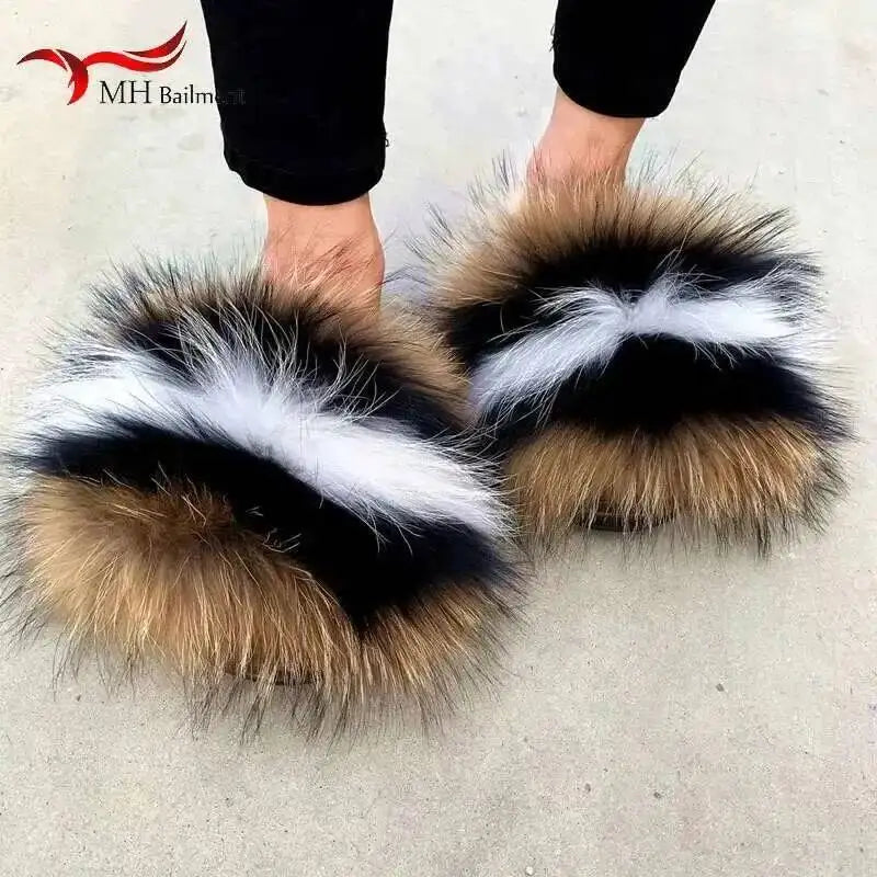 Fluffy Fur Slide Slippers