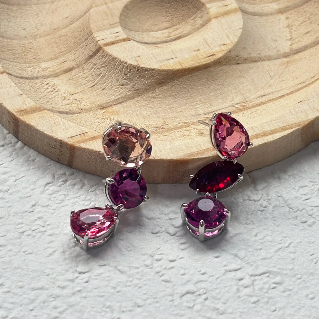 Water Drop Candy Jewelry Set | Luxury Pink Necklace, Earrings & Bracelet for Women