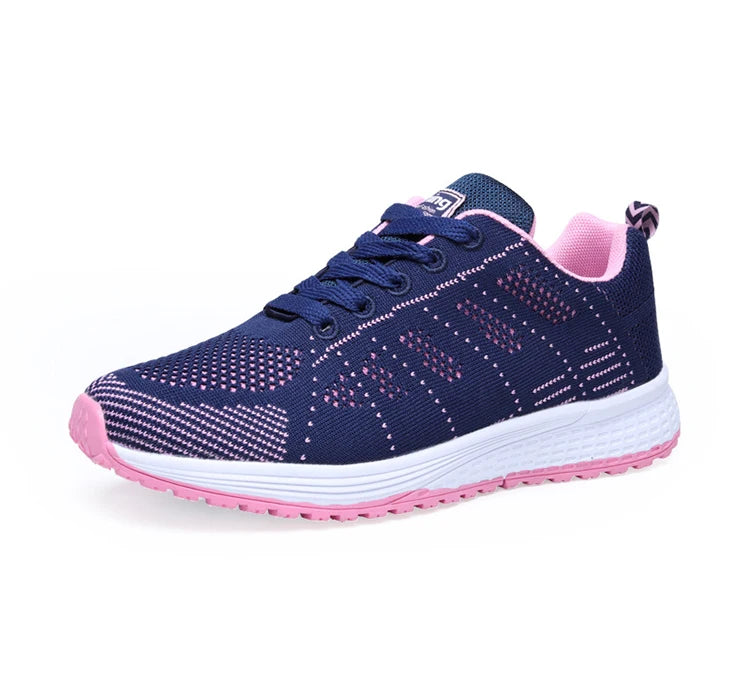 Women's Mesh Lace-Up Sneakers | Lightweight Casual Sports Shoes