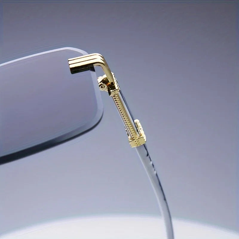 Rimless Square Sunglasses | UV400 Frameless Shades for Women & Men