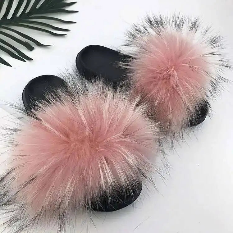 Fluffy Fur Slide Slippers