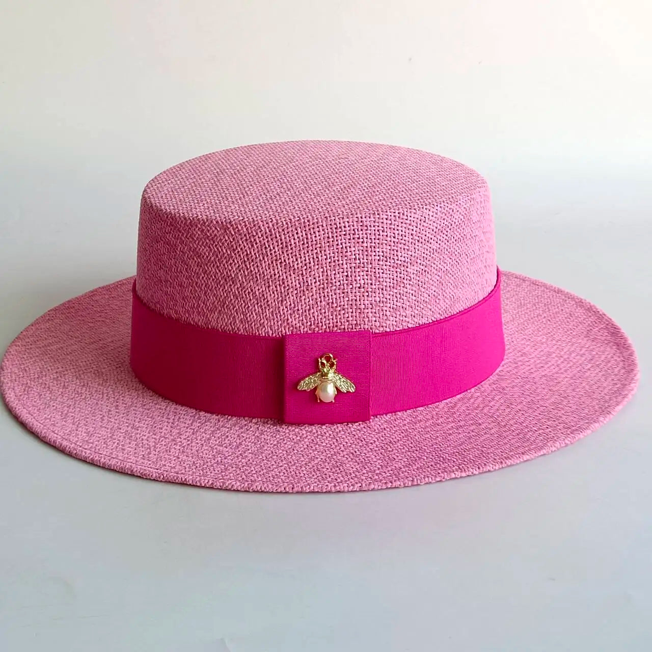 Flat Top French Straw Sun Hat