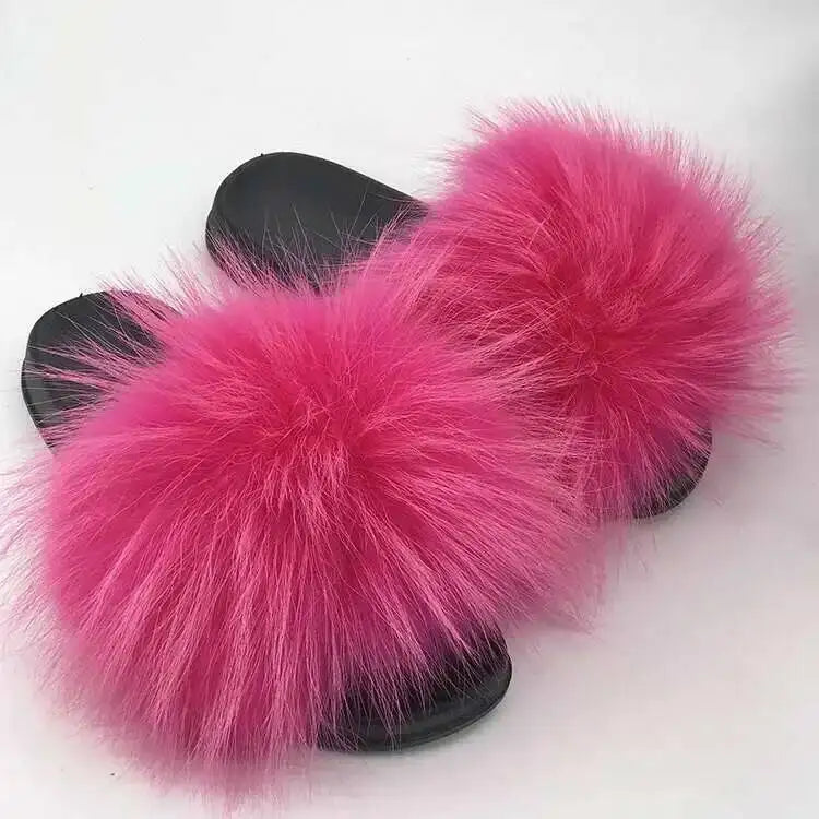 Fluffy Fur Slide Slippers