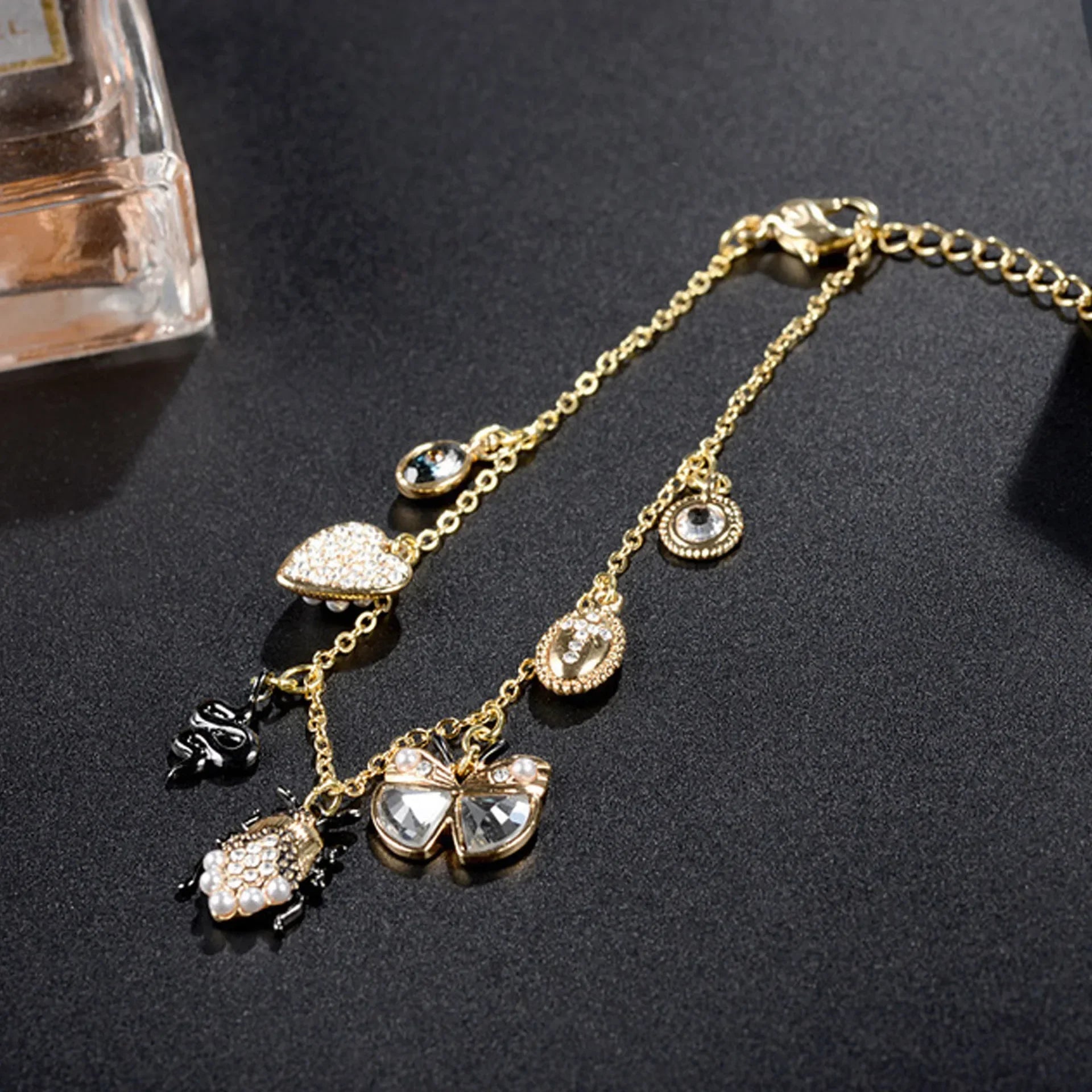 Insect Series Jewelry Set | Necklace, Earrings, Bracelet & Ring for Women