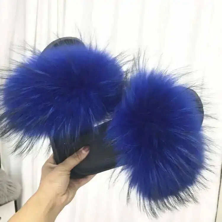 Fluffy Fur Slide Slippers