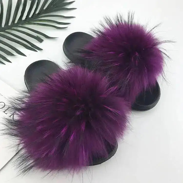 Fluffy Fur Slide Slippers