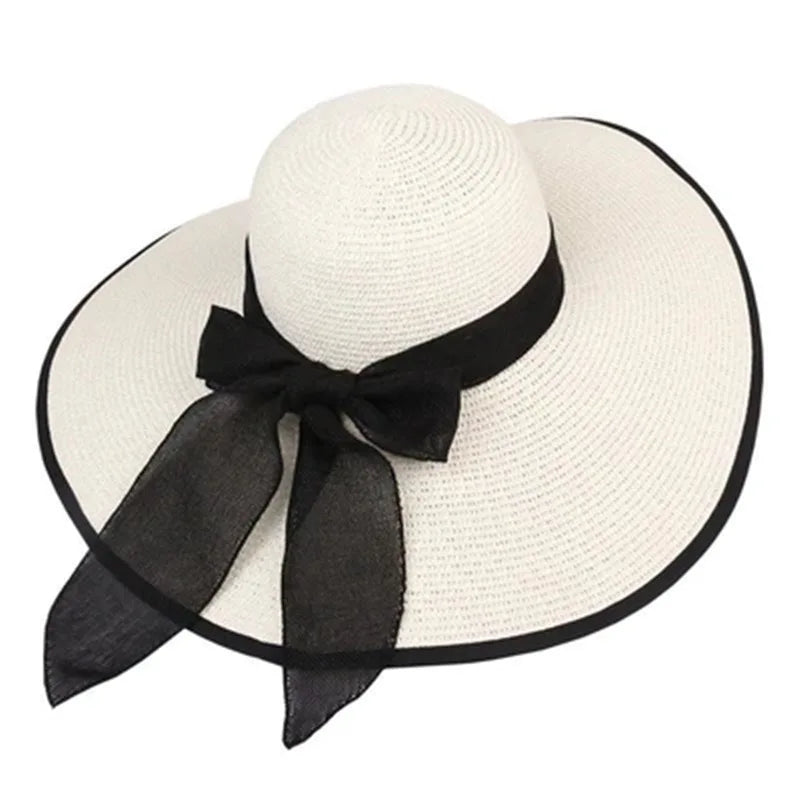 Foldable Straw Visor Panama Hat