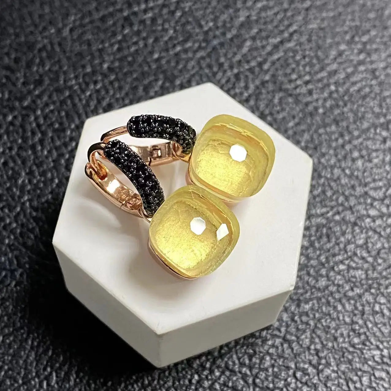 10.6mm Crystal Drop Earrings | Candy Square Stone Jewelry Gift for Women