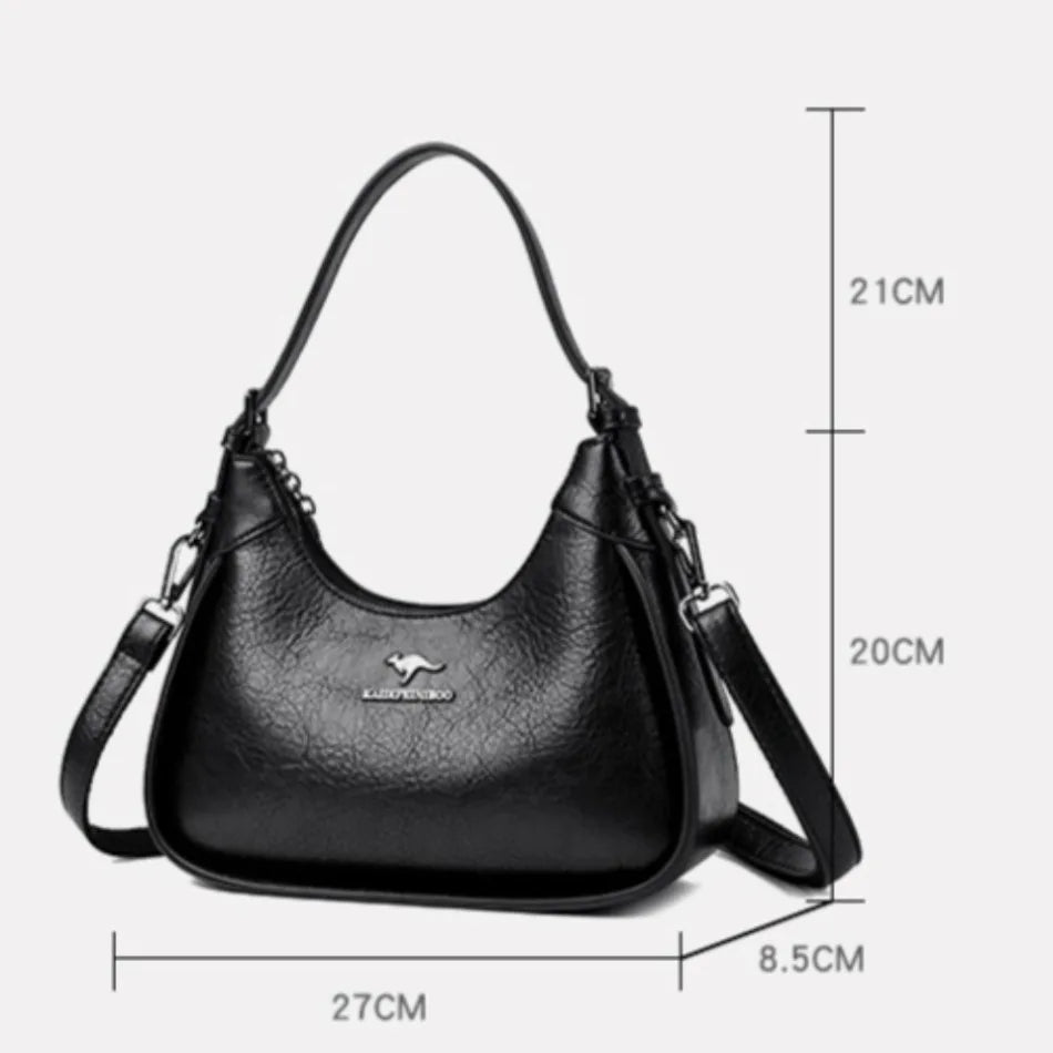 Soft PU Leather Flap Shoulder Tote | Luxury Commuter Bag for Women