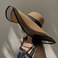 Foldable Straw Visor Panama Hat