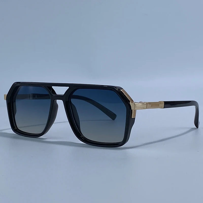 Vintage Steampunk Double Bridge Sunglasses | Polarized & Classic Shades for Women