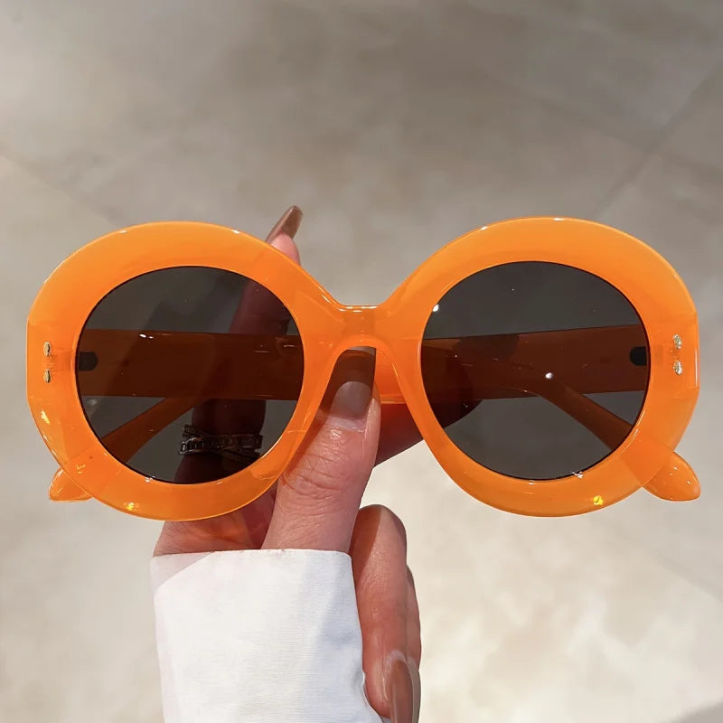 Classic Round Sunglasses | Gradient Lens Decorative Shades for Women