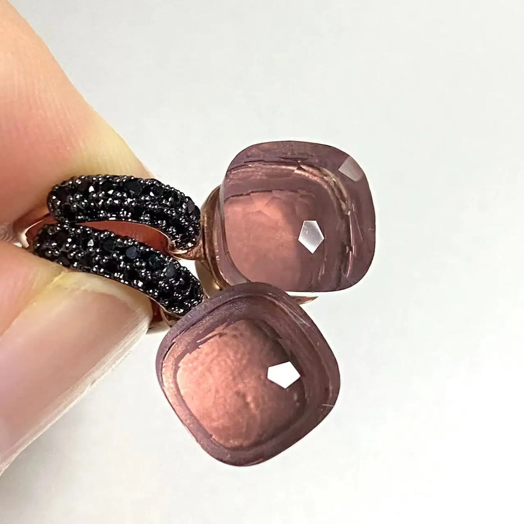 10.6mm Crystal Drop Earrings | Candy Square Stone Jewelry Gift for Women