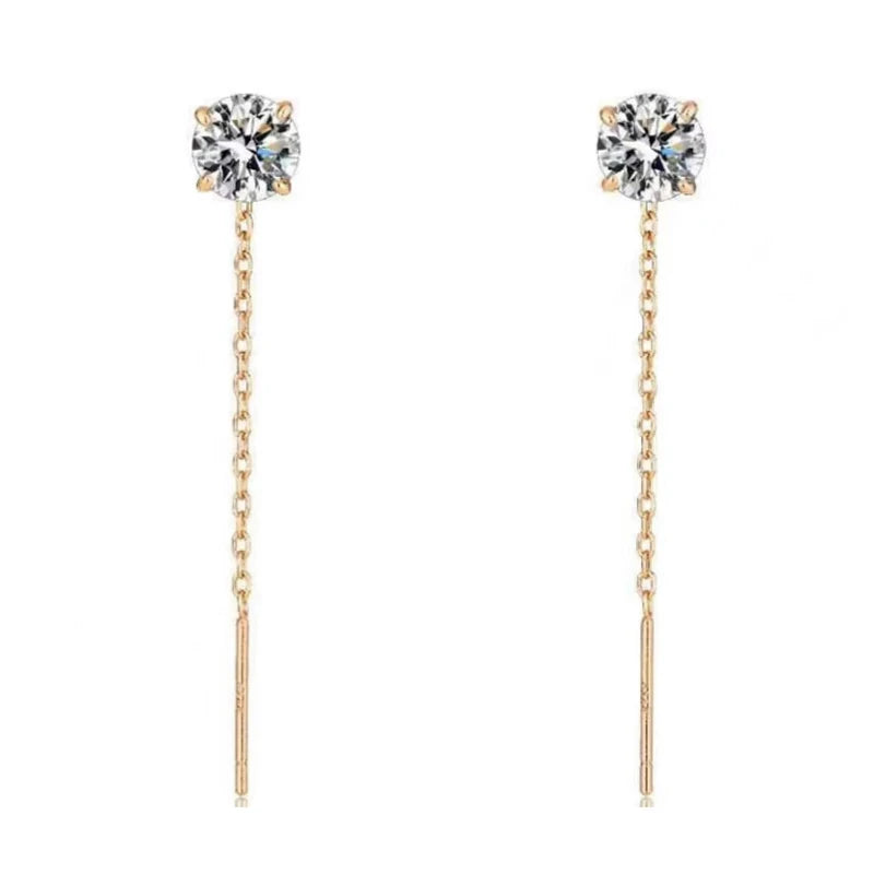Hexagon Cut Moissanite Drop Earrings | Luxury Dangle Jewelry for Women