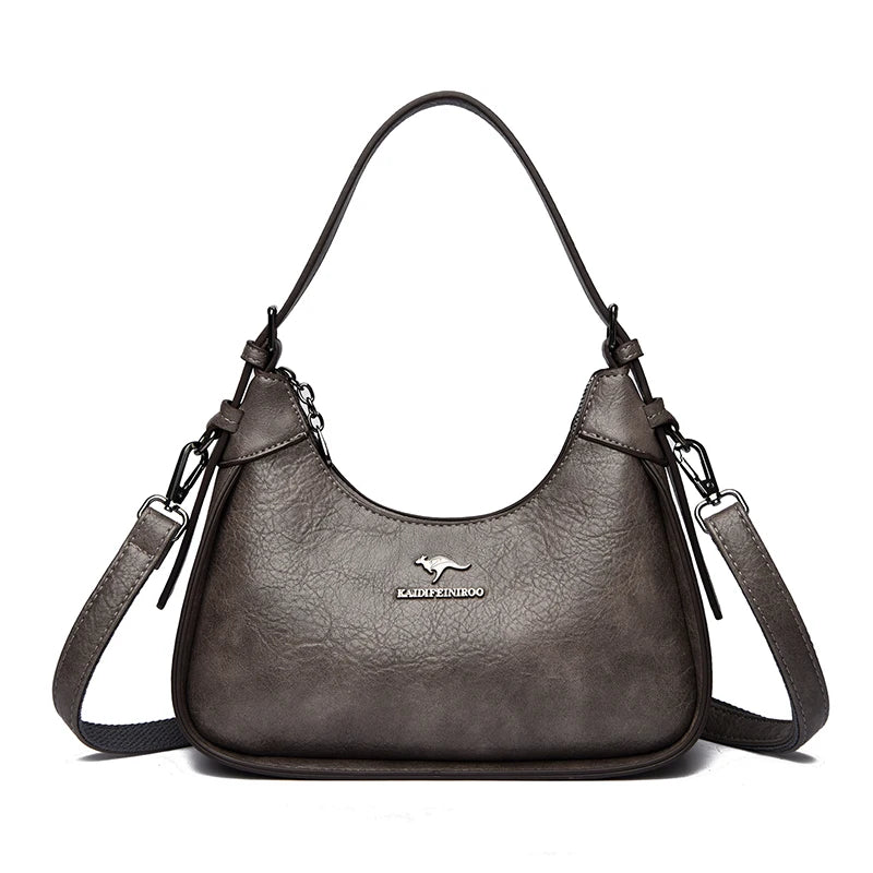 Soft PU Leather Flap Shoulder Tote | Luxury Commuter Bag for Women