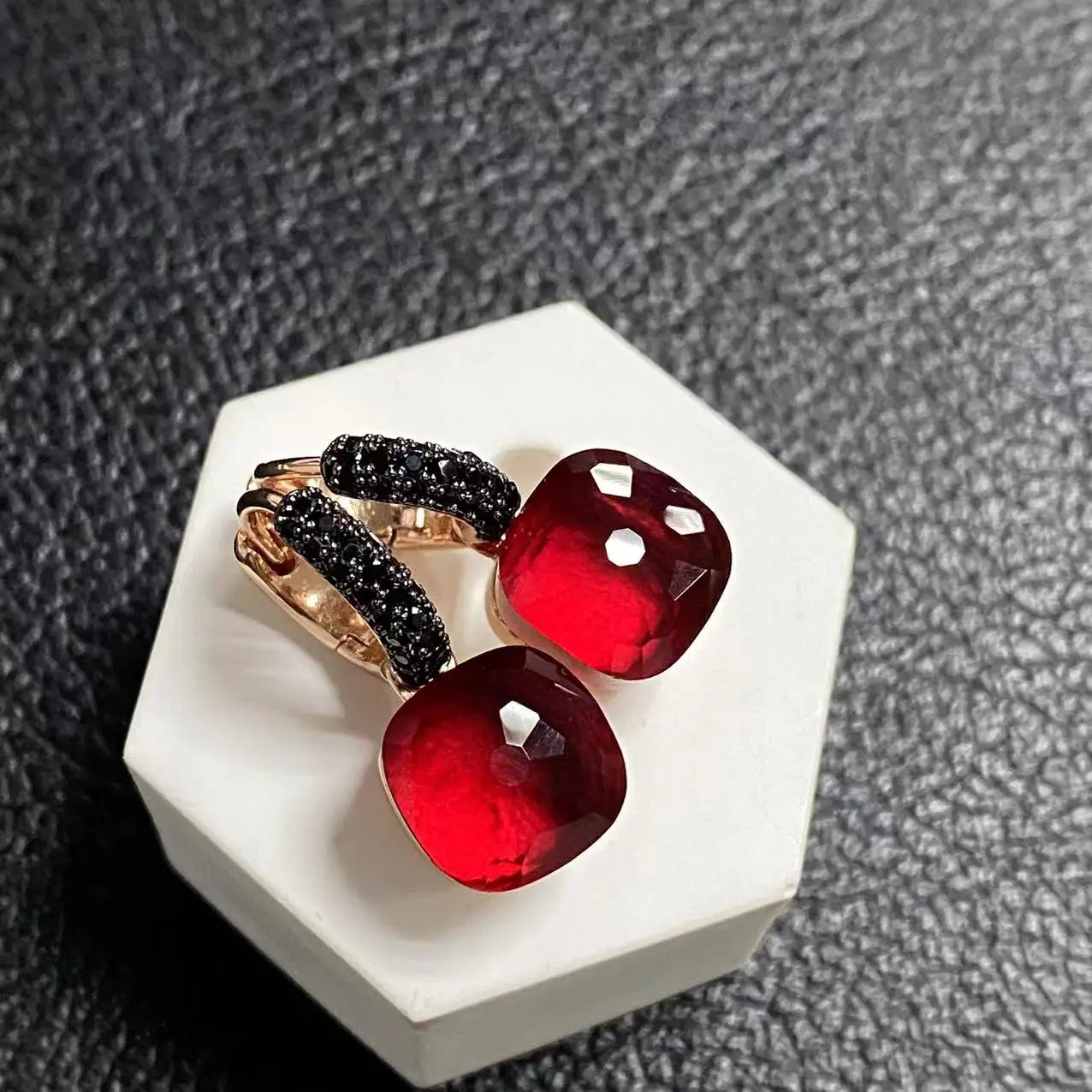 10.6mm Crystal Drop Earrings | Candy Square Stone Jewelry Gift for Women