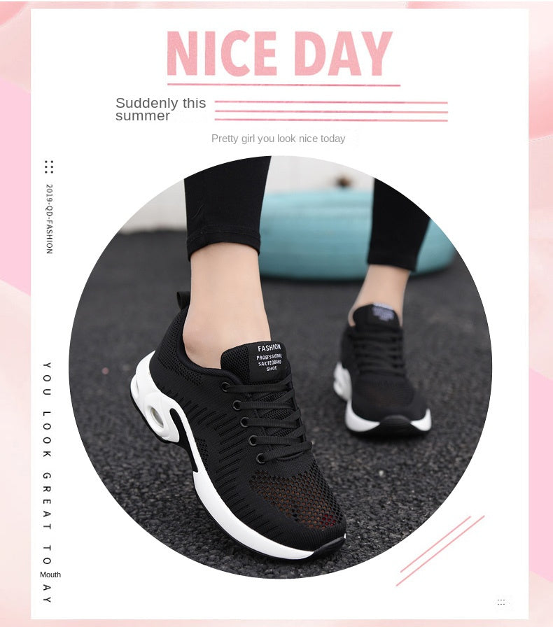 Women's Lightweight Knit Sneakers | Non-Slip Casual Lace-Up Shoes