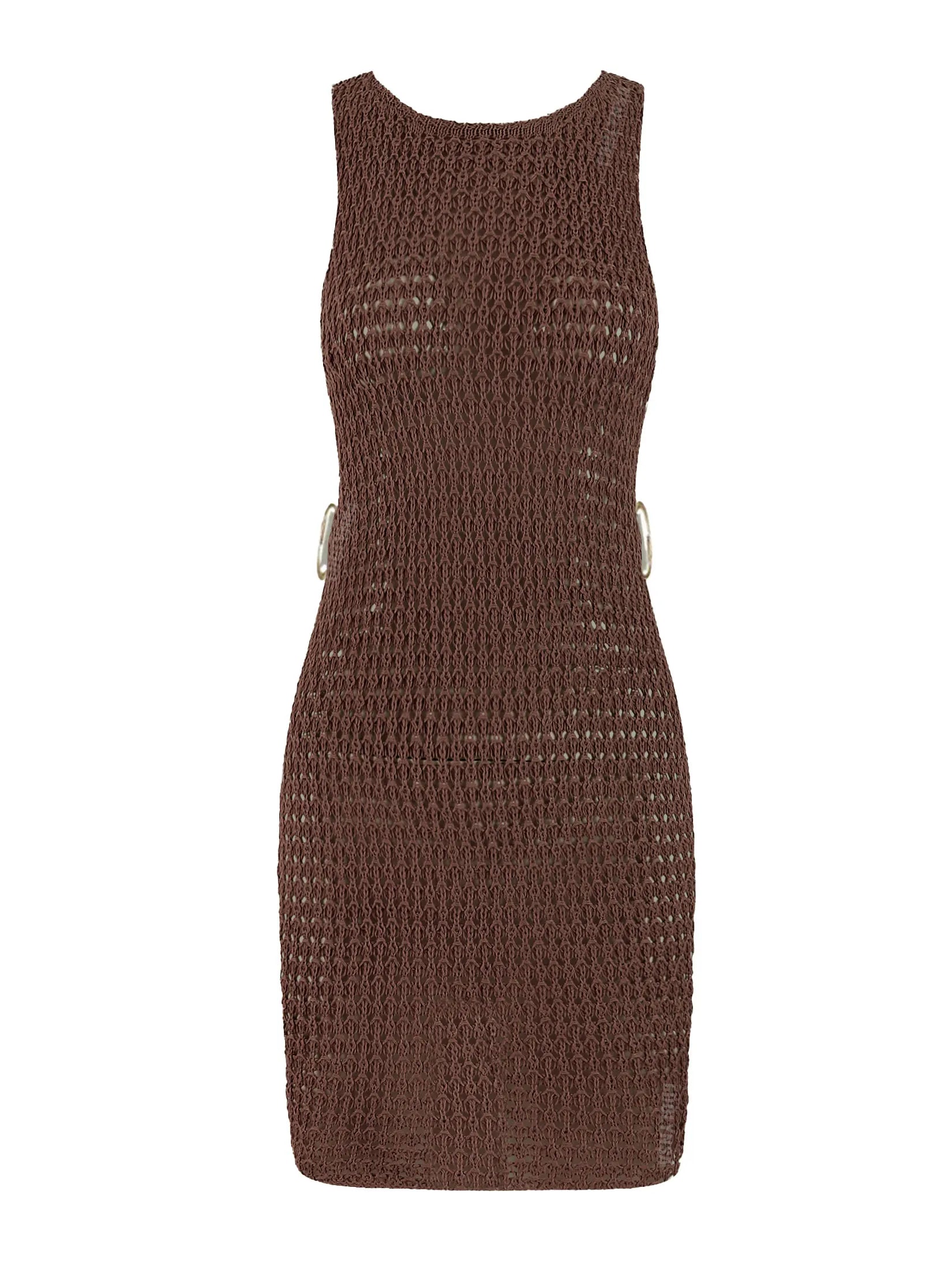 Cut-Out Corset Mini Beach Dress | Swimwear Cover Up for Women