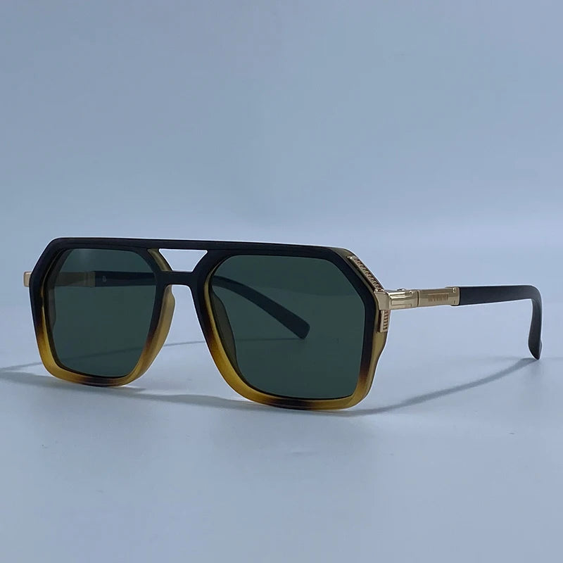 Vintage Steampunk Double Bridge Sunglasses | Polarized & Classic Shades for Women