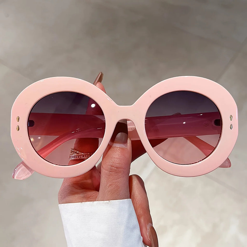 Classic Round Sunglasses | Gradient Lens Decorative Shades for Women