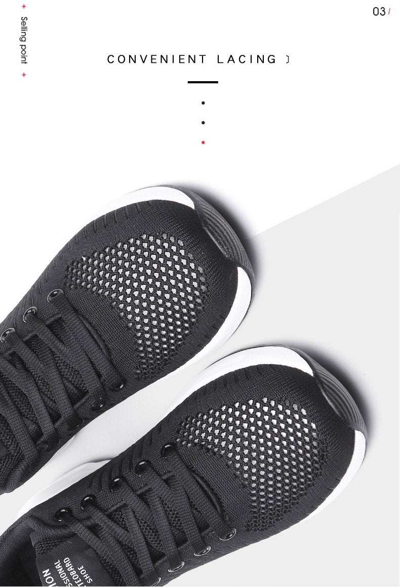 Women's Lightweight Knit Sneakers | Non-Slip Casual Lace-Up Shoes