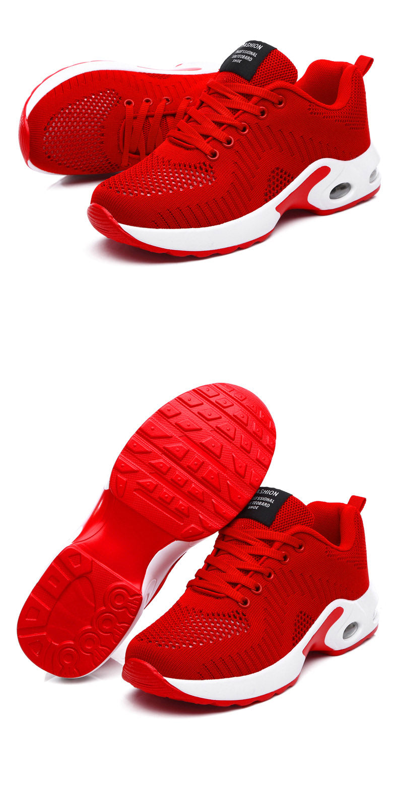 Women's Lightweight Knit Sneakers | Non-Slip Casual Lace-Up Shoes