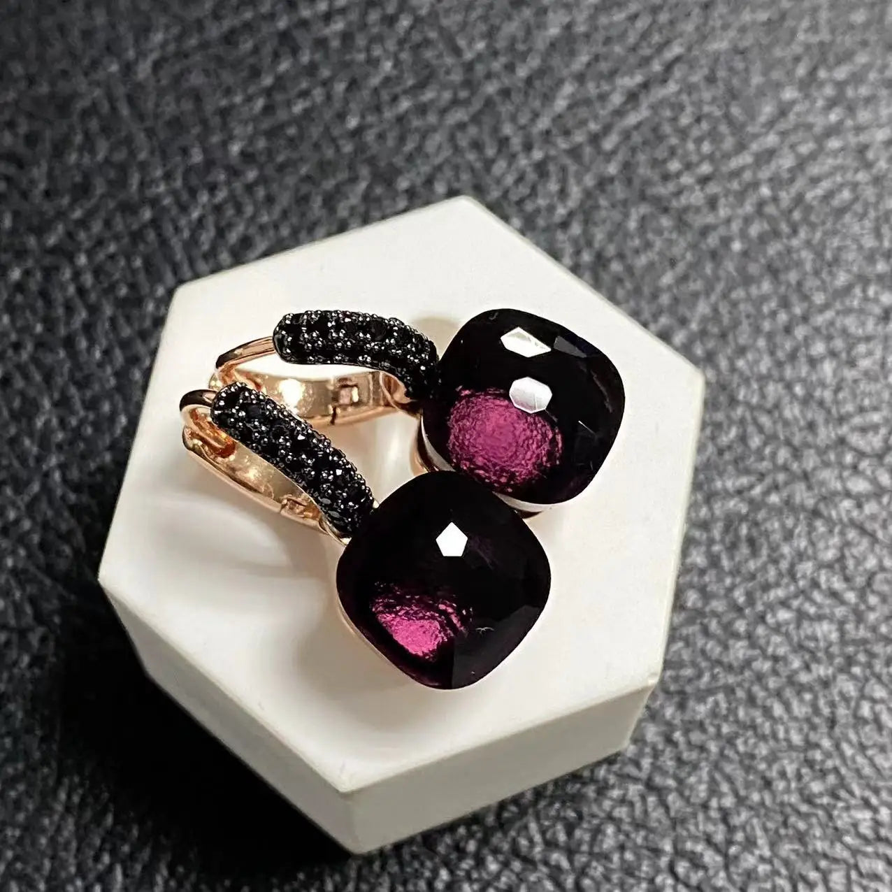 10.6mm Crystal Drop Earrings | Candy Square Stone Jewelry Gift for Women