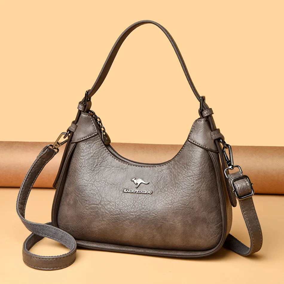 Soft PU Leather Flap Shoulder Tote | Luxury Commuter Bag for Women