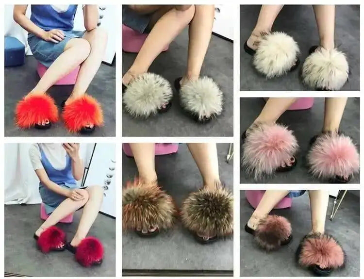 Fluffy Fur Slide Slippers